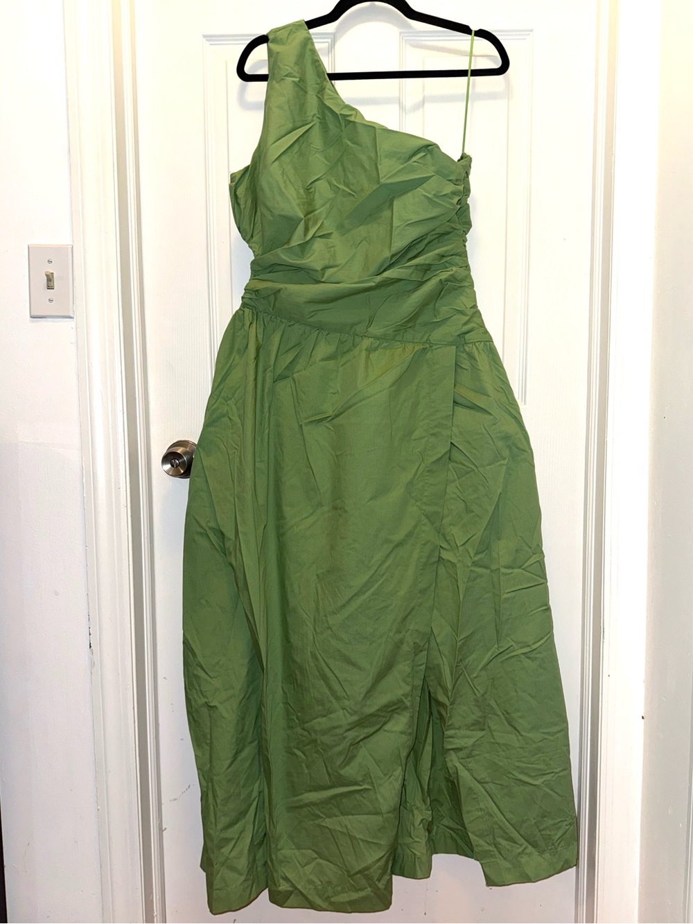 Abercrombie & Fitch One-Shoulder Olive Green Dress